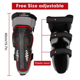 RIDBIKER 1 Pair Cycling Knee Brace Bicycle MTB Bike Motorcycle Riding Knee Support Protective Pads Guards Outdoor Sports Cycling Knee Protector Gear,White