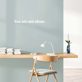 Vinyl Wall Art Decal - You are Not Alone - 2.5" x 26" - Modern Inspirational Positive Friendship Quote Sticker for Friends Home Office Social Support Empathy Bedroom Store Decor (White)