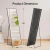 Simple Deluxe Rectangular Full Length Mirror Standing Hanging Leaning Full