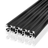 4PCS 350mm 2020T Linear Rail Aluminum, European Standard Anodized Black