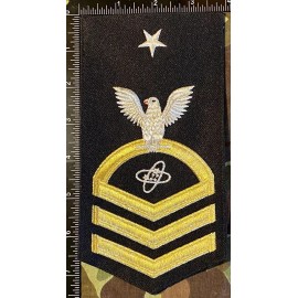 Navy Gold Rate Electronics Technician Senior Chief Petty Officer Patch USN ETCS