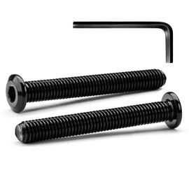 MINHER M6 x 55mm 10Pcs Flat Head Hex Socket Cap Screws Bolts, Furniture Bolts, 304 Stainless Steel 18-8, Full Thread (with Hex Spanner)