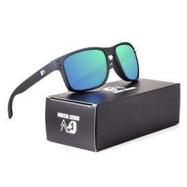 GREAT VISION GV Polarized Men's Sport Sunglasses Eye Wear APEX GV201-03 Matt Black Frame Green Lens UV400 Protection for Outdoor Cycling Driving