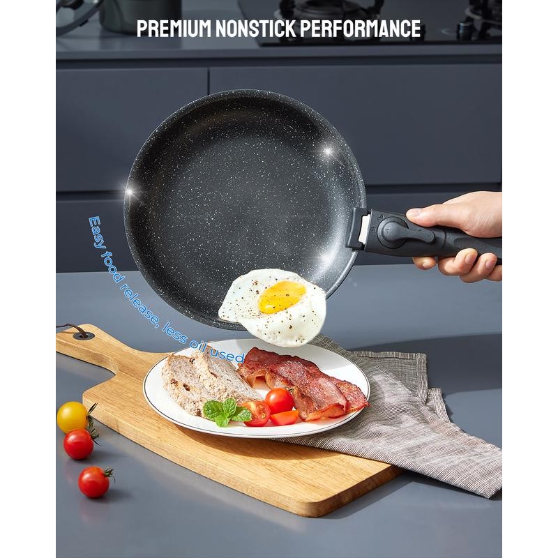 BEZIA Induction Cookware Set 13 Pieces, Nonstick Pots and Pans