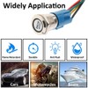 ETOPARS Stainless Steel 19 mm Momentary Rocker Switch 12 V