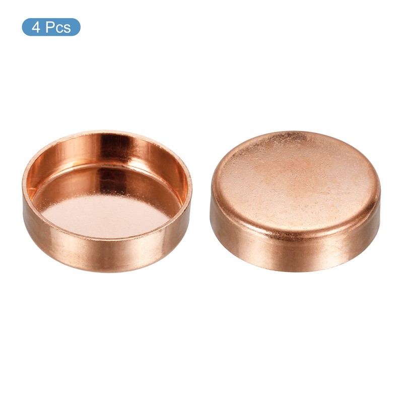 sourcing map Copper End Cap Pipe Fitting Sweat Plug Connection