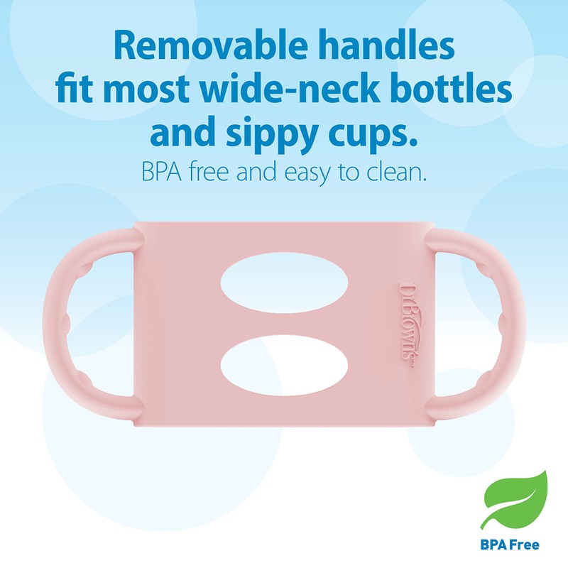 Dr. Brown's Wide-Neck Transitional Sippy Bottle with Silicone Handles 9