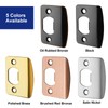 MOSECYOU Standard Door Strike Plates 2-1/4"x1-3/4", Satin Nickel, 4 Pack