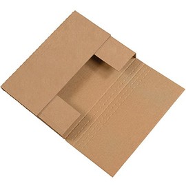 Tape Logic TLM2BKK Easy-Fold Mailers, 12 1/8" x 9 1/8" x 2", Kraft (Pack of 50)