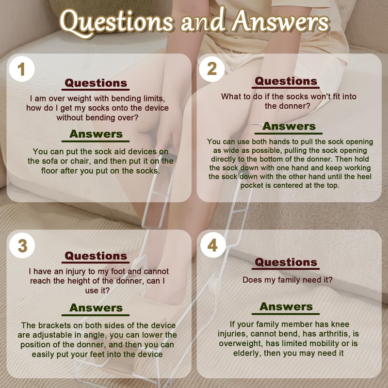 Upgraded Compression Sock Aid Device with Extended Handle, Compression Sock