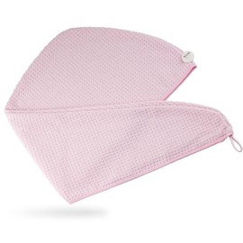 Silva - Hair Towel - Microfibre - Quick-Drying Hair Turban - Pink - Long Hair - Super Absorbent - Soft - Lightweight - Gift for Women and Girls (2 Pack)