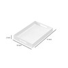 MUKEEN Glossy White Sturdy Acrylic Serving Tray with Handles 10x15x2H