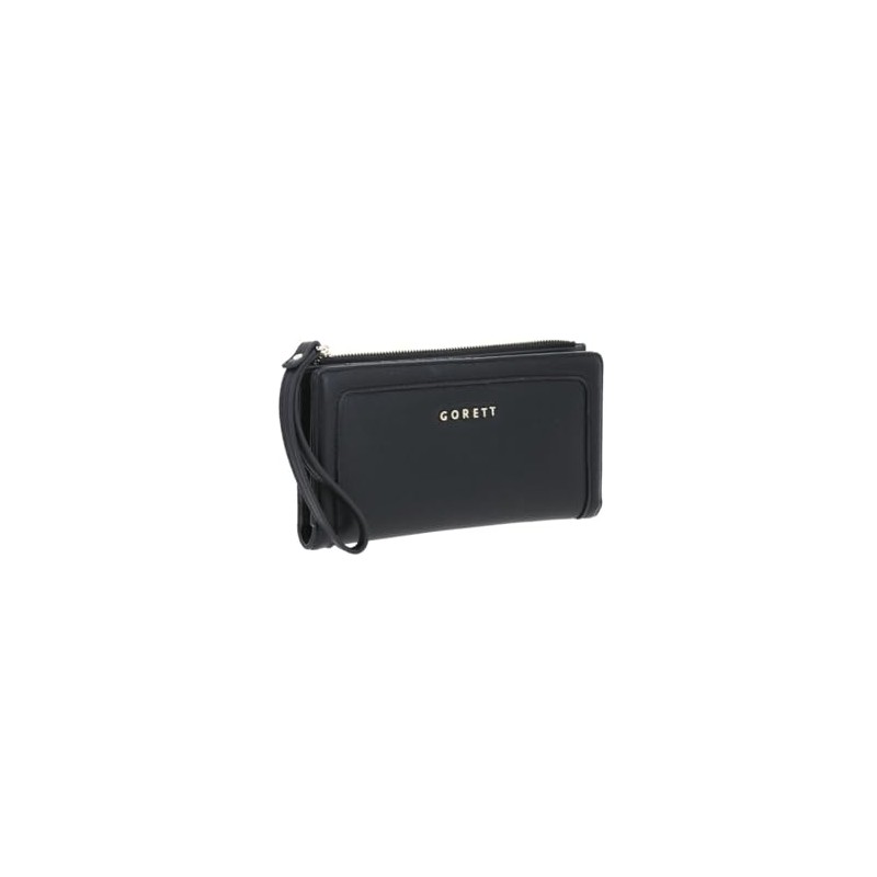 Cartera de dama wallet grande GORETT Negro ALEJANDRA