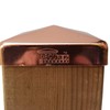 3.5" x 3.5" Solid Copper Pyramid Post Cap for True/Actual