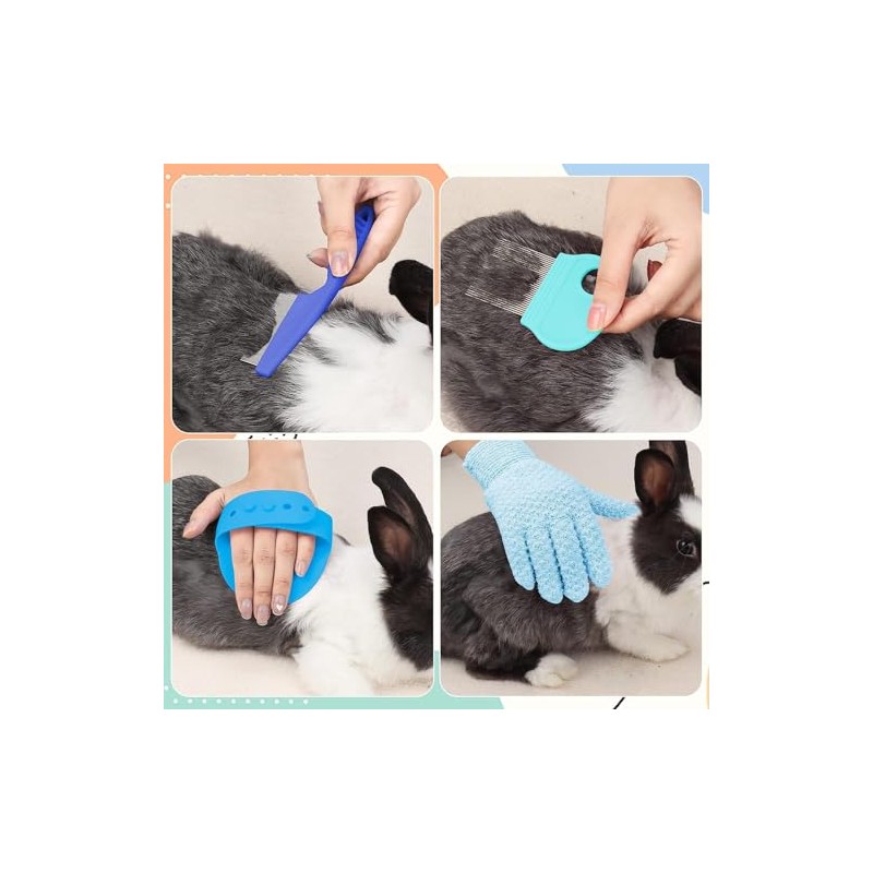 Kit de Aseo de Conejo de 8 Piezas, Cepillo de