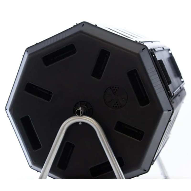 FCMP Outdoor IM4000-WK 37 Gallon Plastic Dual Chamber Tumbling Composter