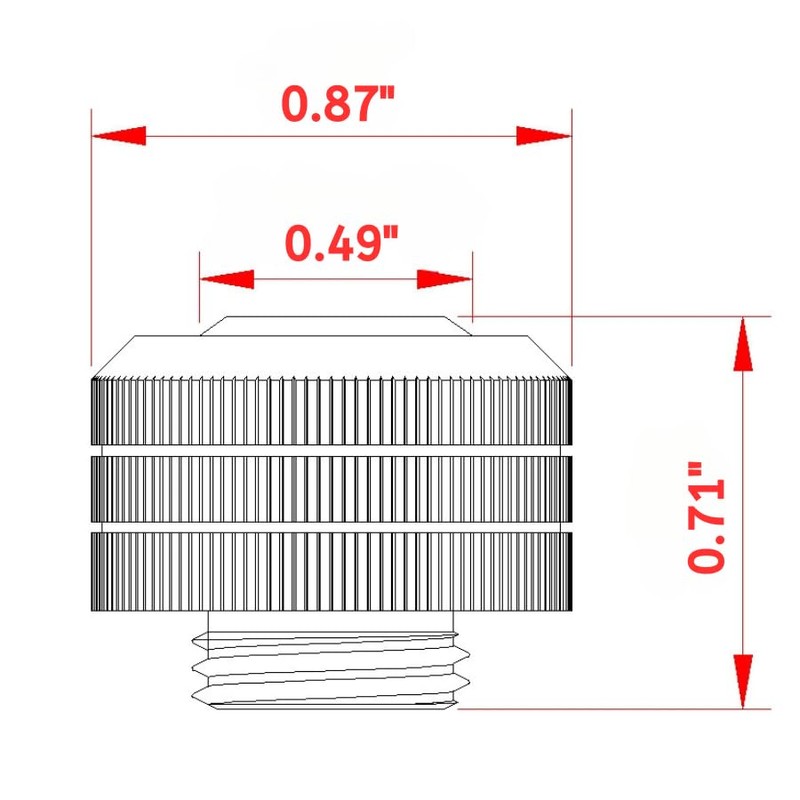 Dracaena 6 pack G1/4 thread to 3/8" ID, 5/8" OD