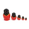 Semenov Matryoshka 5 Piece Headband "Khoroma" (BLACK/RED) [Made in Russia]