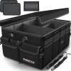FORTEM Car Trunk Organizer, Collapsible Multi Compartment SUV Organizer, Foldable