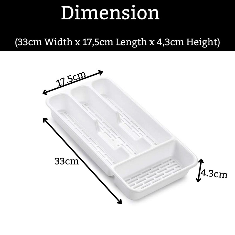 PLASTIFIC Large CUTLERY TRAY Utensils Spoon Fork Holder Flatware Organiser