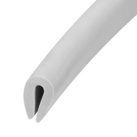 sourcing map Edge Trim U Seal Grey Rubber Plastic U Channel Edge Protector Fits 1/64" - 1/16" Edge 20 Feet Length