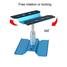 Hosoncovy RC Car Work Stand Repair Station Aluminum Alloy 360 Degree Height Adjustable Rotation Lift Or Lower for 1/8 1/10 1/16 Scale RC Car RC Truck (Blue)