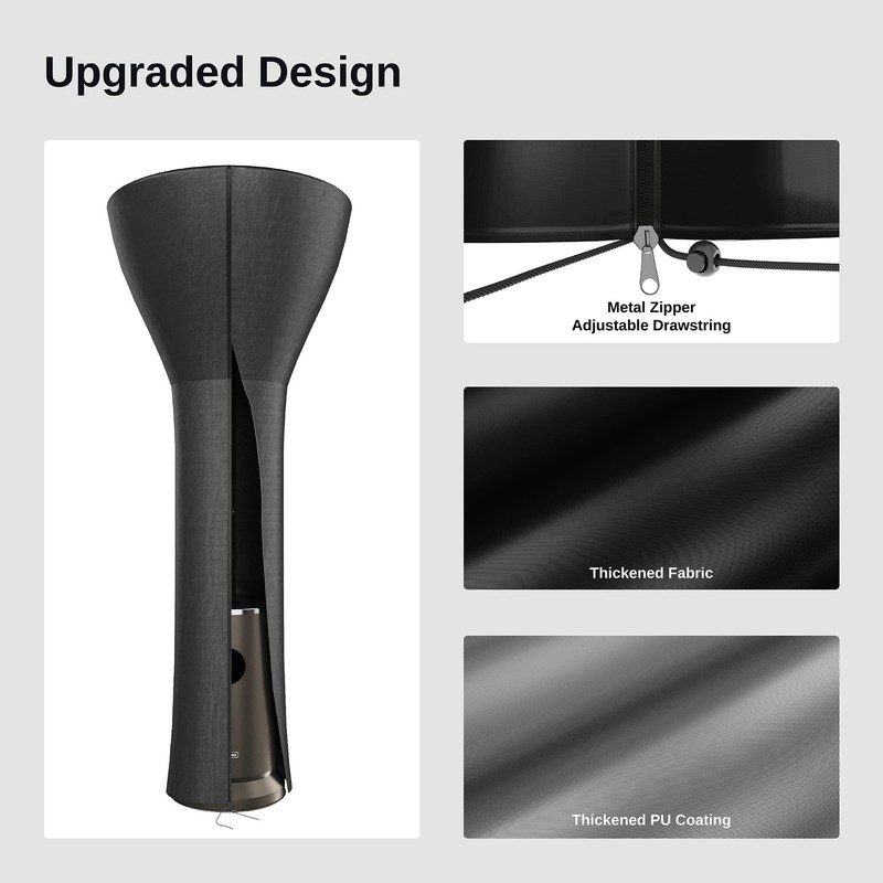 EAST OAK Patio Heater Covers with 300D Oxford Fabric, Zipper,