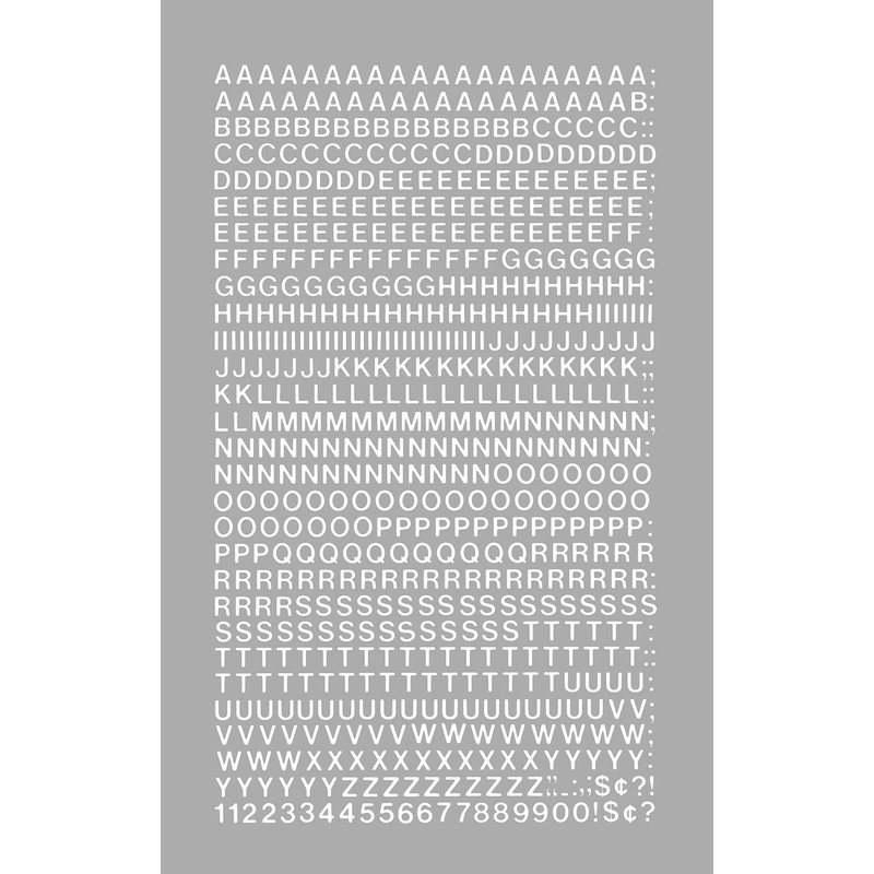 Chartpak Self-Adhesive Vinyl Capital Letters and Numbers, 1/4 Inches High,
