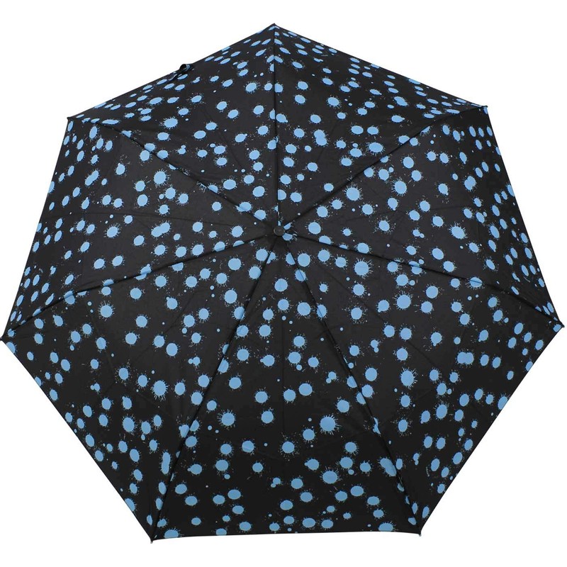 Knirps Slim Duomatic Paint Drops Pocket Umbrella - Blue