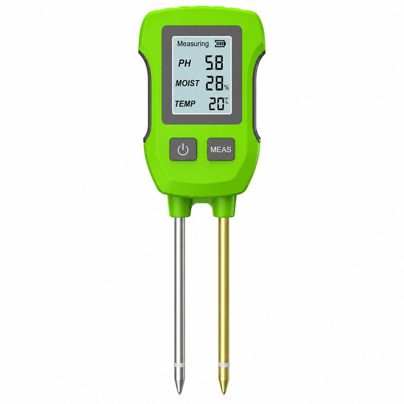 3-in-1 Digital Soil Tester – LCD Soil pH, Moisture &