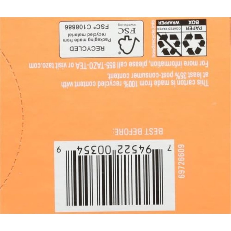 TAZO Calm Chamomile Herbal Tea Bags, Caffeine Free Blend, 16