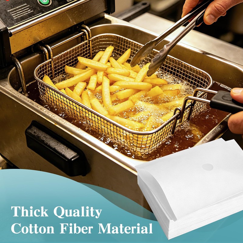 Fryer Filter Paper 105-Pack【13.5x20.5 Inch Envelope Style with 1.5 Inch