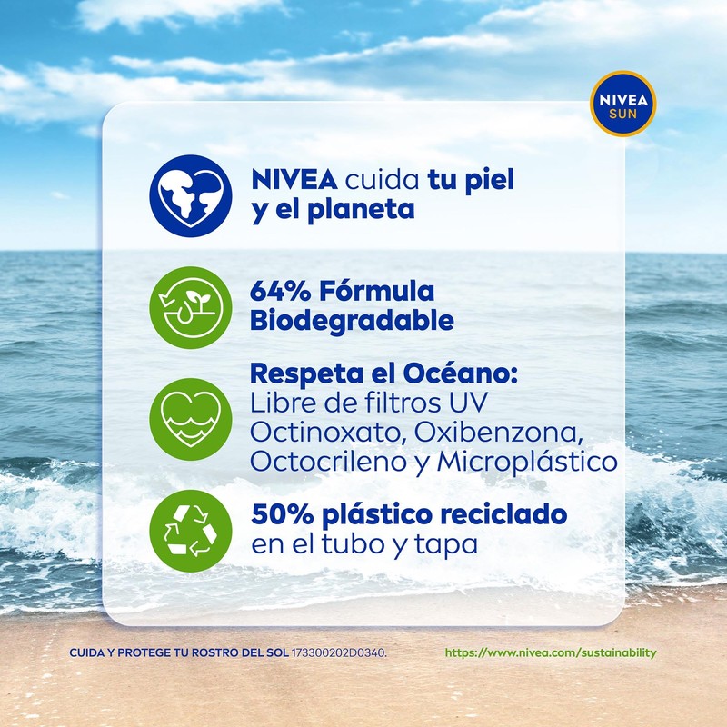 NIVEA SUN Protector Solar Facial Control de Brillo Tono Claro