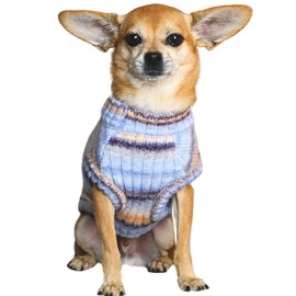 Blueberry Pet Dog Sweater - Award Winning Brand Christmas Sweater for Small Dogs, Cozy Dog Christmas Sweater for Cold Weather, Gradient Knit Fabric, Size 12", Neck 12", Chest 16"-18"
