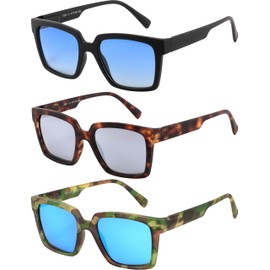 Yogo Vision Kids Sunglasses for Boys Girls Polarized Square Shades 3 Pack Sunnies