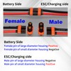 URWALL QS8 Female to 6mm Male Wire Connector 8AWG 4inch