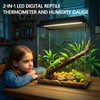 QZQ Reptile Thermometer and Humidity Gauge, LED Digital Thermometer Hydrometer,