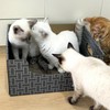 SAWOOGAHO Extra Large Cat Scratch Box Cardboard Cats Scratcher with
