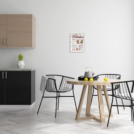 Stupell Industries Homemade Gingerbread Cookies Holiday Cooking Instructions, Designed by Anne Tavoletti White Framed Wall Art, 11 x 14