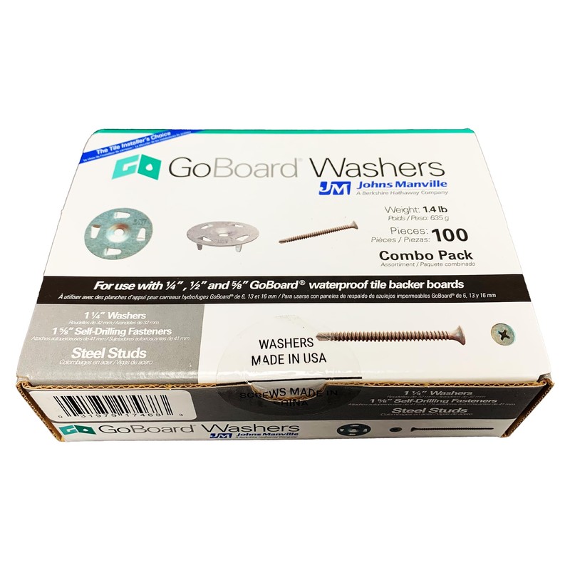 GoBoard Washers Metal Studs - 1-1/4" Washers & 1-5/8" Self-Drilling