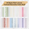 90 Sheets Textured Scrapbook Paper with Decor Mesh Fabric Creative