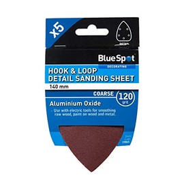 Bluespot 19865 140mm 5 Pack 120 Grit Detail Sanding Sheets