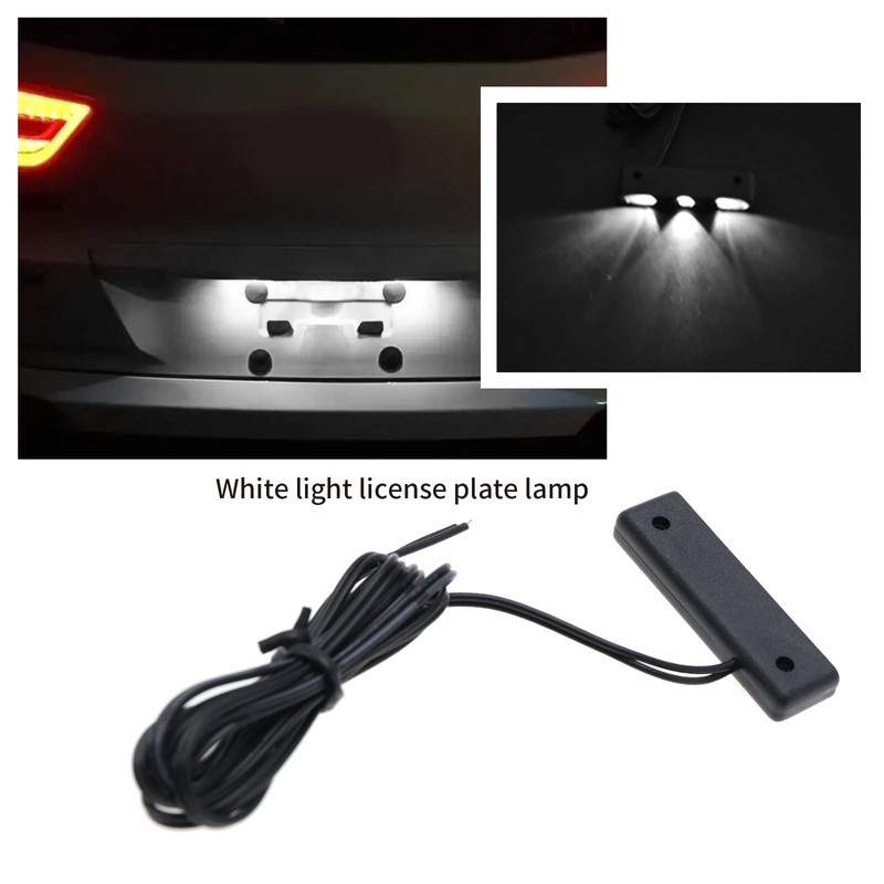 eMagTech Number Plate Light DC12V Number Plate Lamp 3LED with