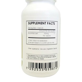 Generic Eucommia Leaf Powder Capsules (500mg Each) - 480 Count