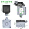 Upgrade Outdoor Socket Waterproof Socket IP66 with Switch Indicator Light,