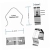 Totority 1set Stainless Steel Barbecue Probe Clips Adjustable Thermometer Holder