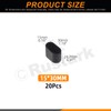 Rustark 20Pcs 15mmx30mm Black Oval Rubber Furniture Leg Caps Assortment