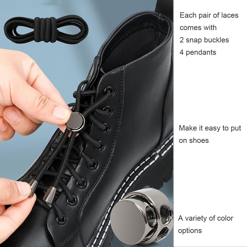 Widamin Elastic shoelaces with quick release, laces without tying, quick