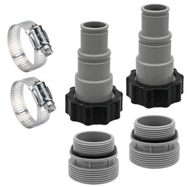 FibroPool Adapter Kit for Intex - Converts 1.25" to 1.5" Fittings - Use Any Standard Swimming Pool Equipment on Your Intex Pool