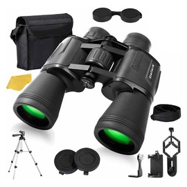 12X50 Full Size Binoculars for Adults - Photography Video Kit Included Pro Tripod, Carrying Bag & Strap - Perfect for Camping, Travel, Stargazing & Bird Watching